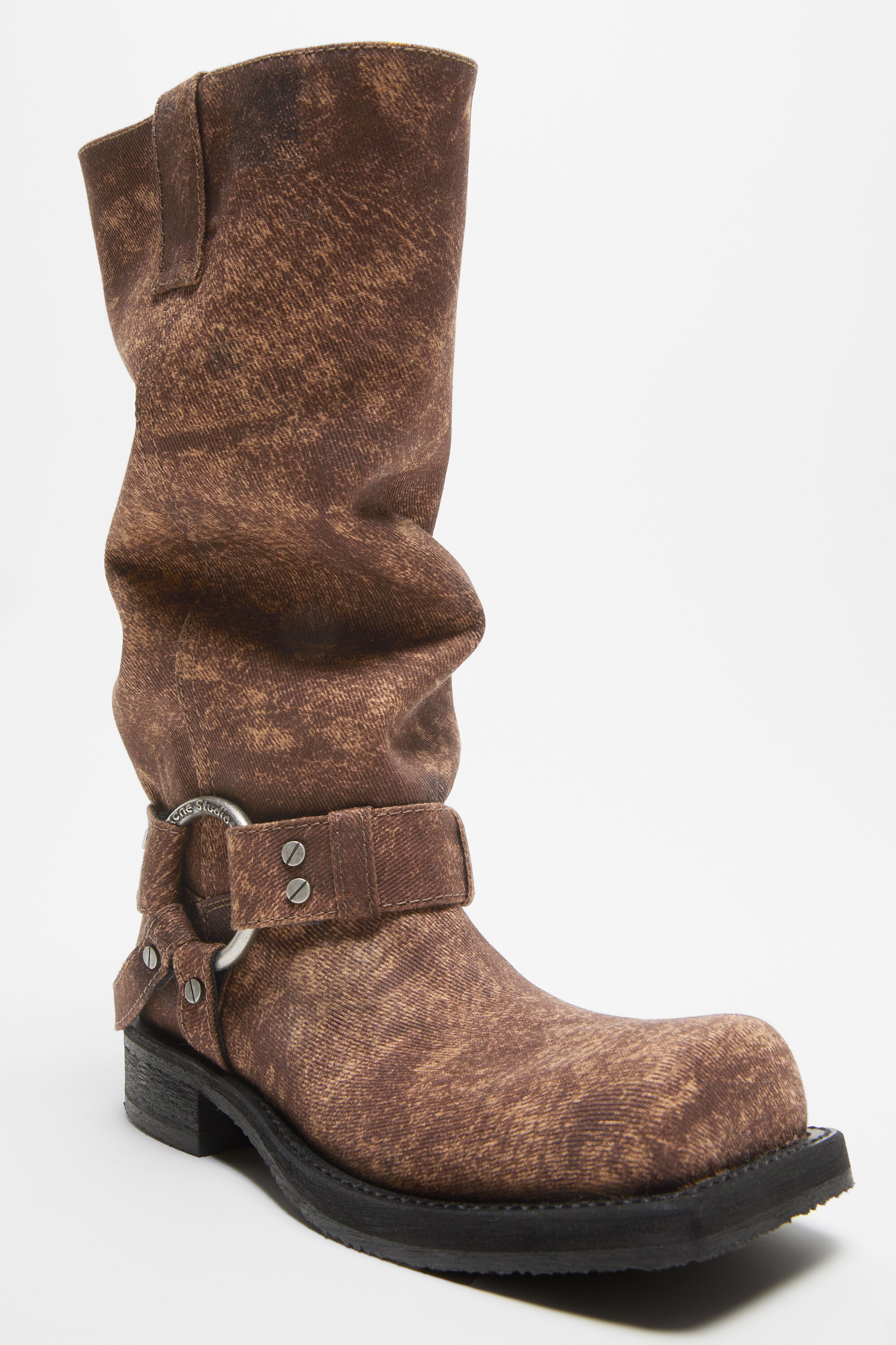 Denim buckle boots - Rust brown - 5