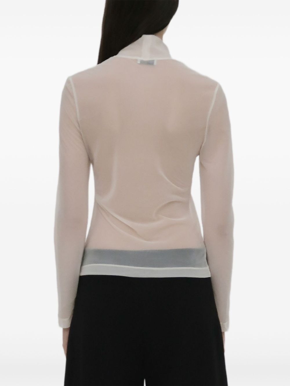 turtleneck sheer top - 4