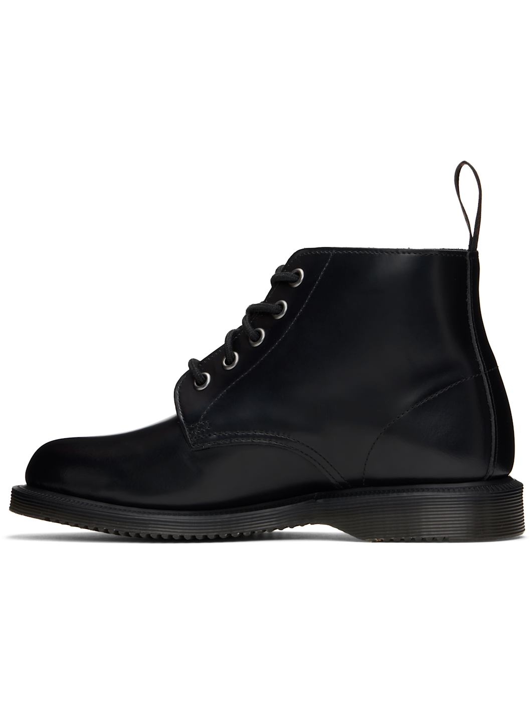 Black Emmeline Smooth Lace Up Boots - 3