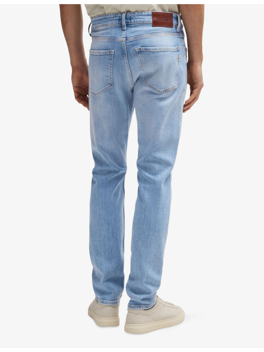 Business Leisure Straight-Leg Regular-Fit Stretch-Denim Jeans - 4