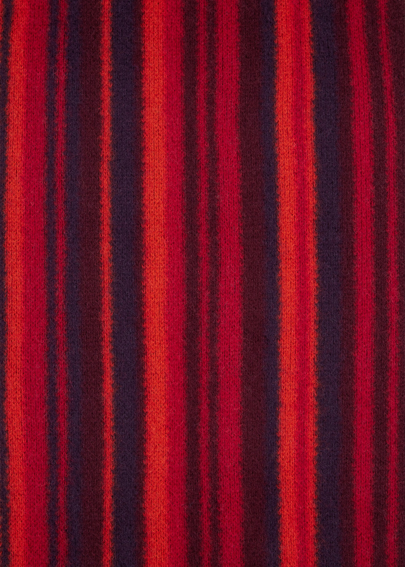 Red Reversible 'Sports Stripe' Scarf 5