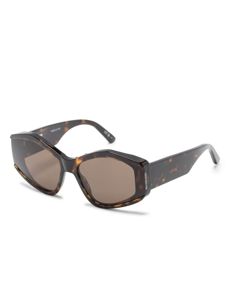 BALENCIAGA logo-print cat eye-frame sunglasses outlook