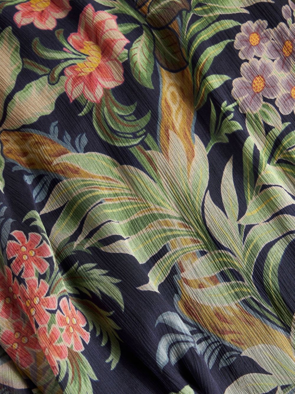 floral-print silk maxi dress - 5