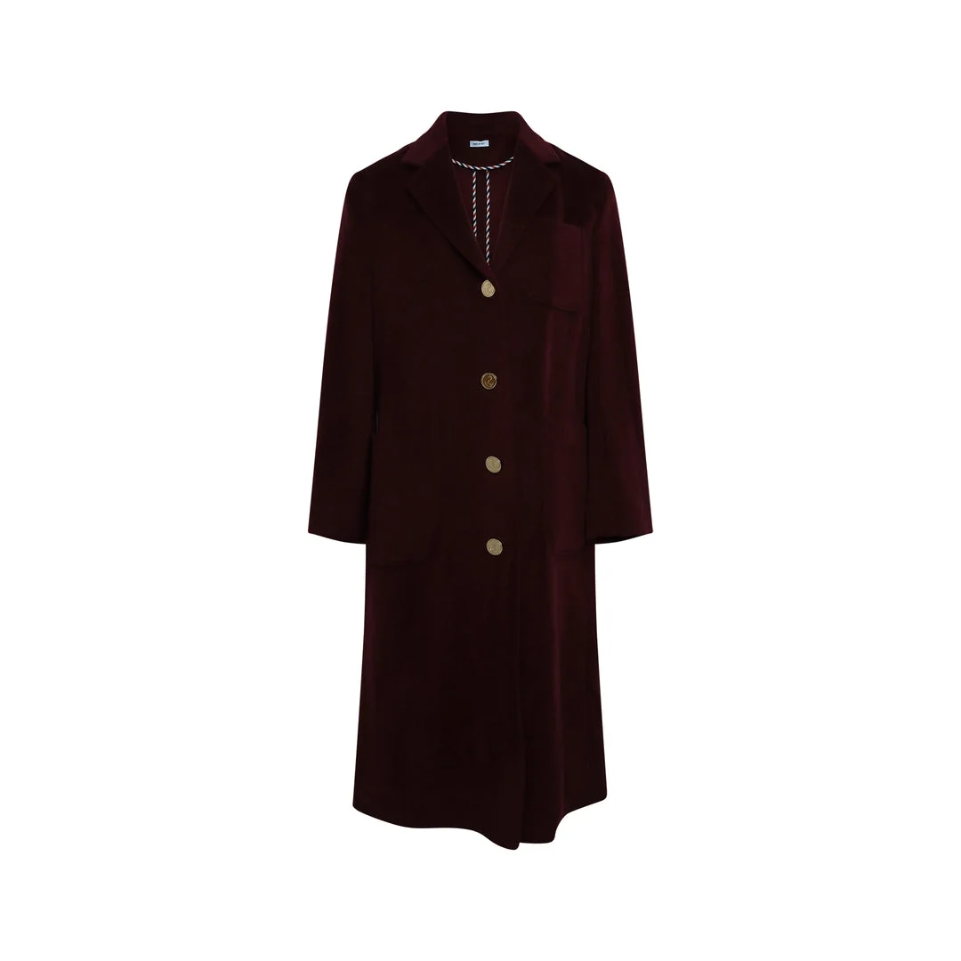 Low Break Patch Pocket Bell Sleeve Coat - 1