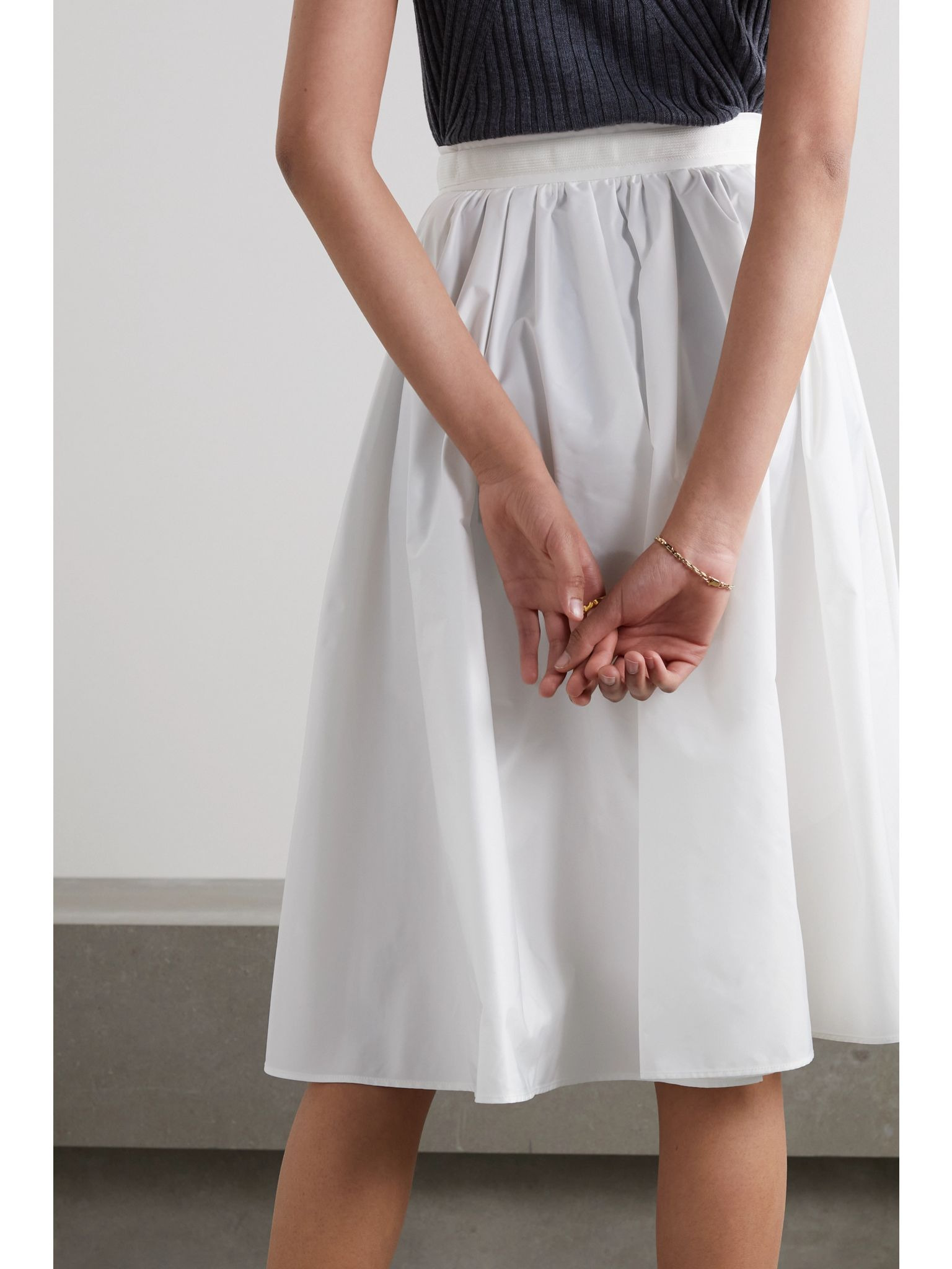 Shell midi skirt White - 3
