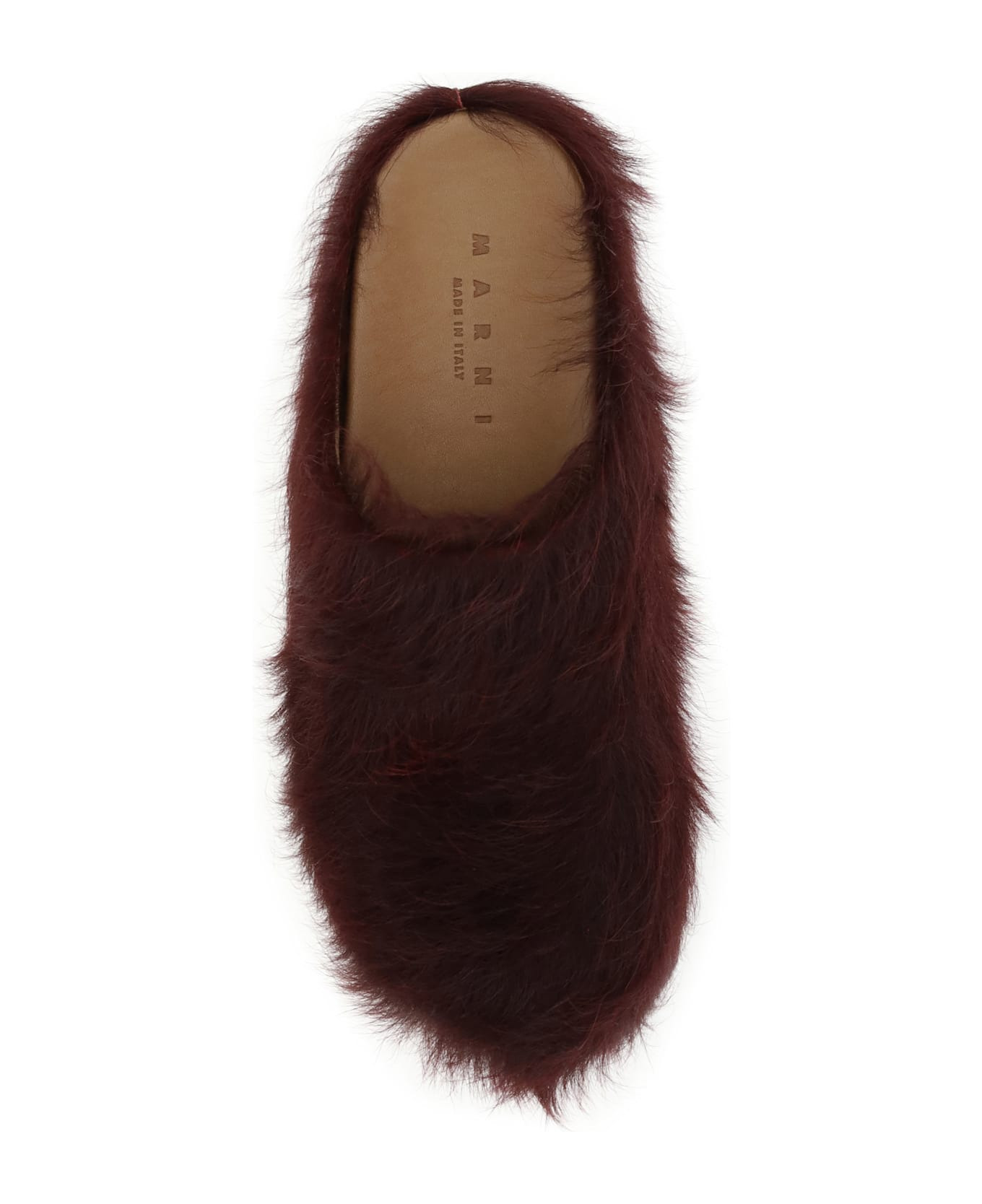 Long-haired Calfskin Fussbett Mules - 4