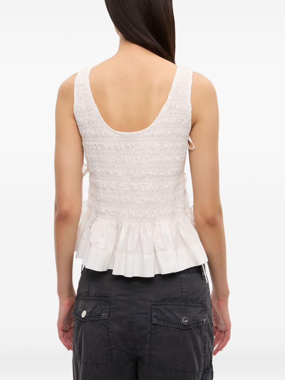chambray seersucker top - 4