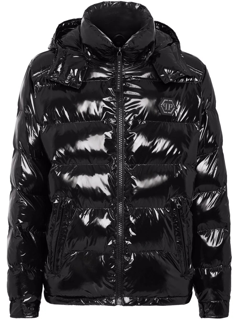 high-shine padded jacket - 1