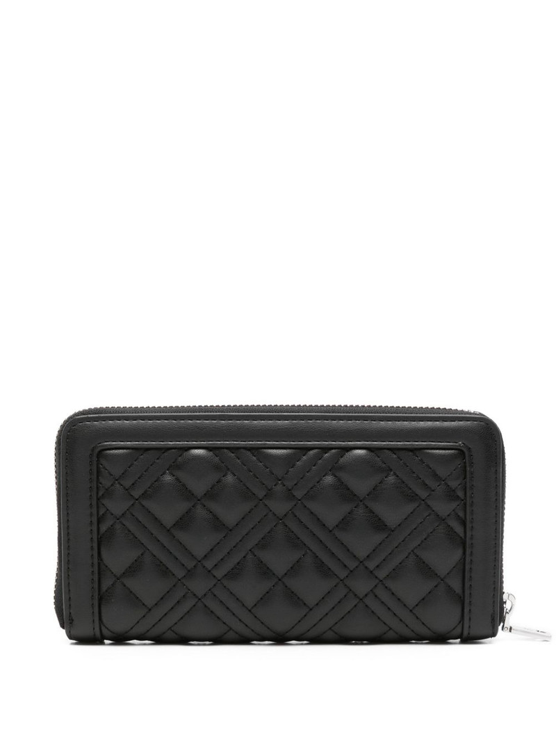 Moschino quilted zip wallet outlook