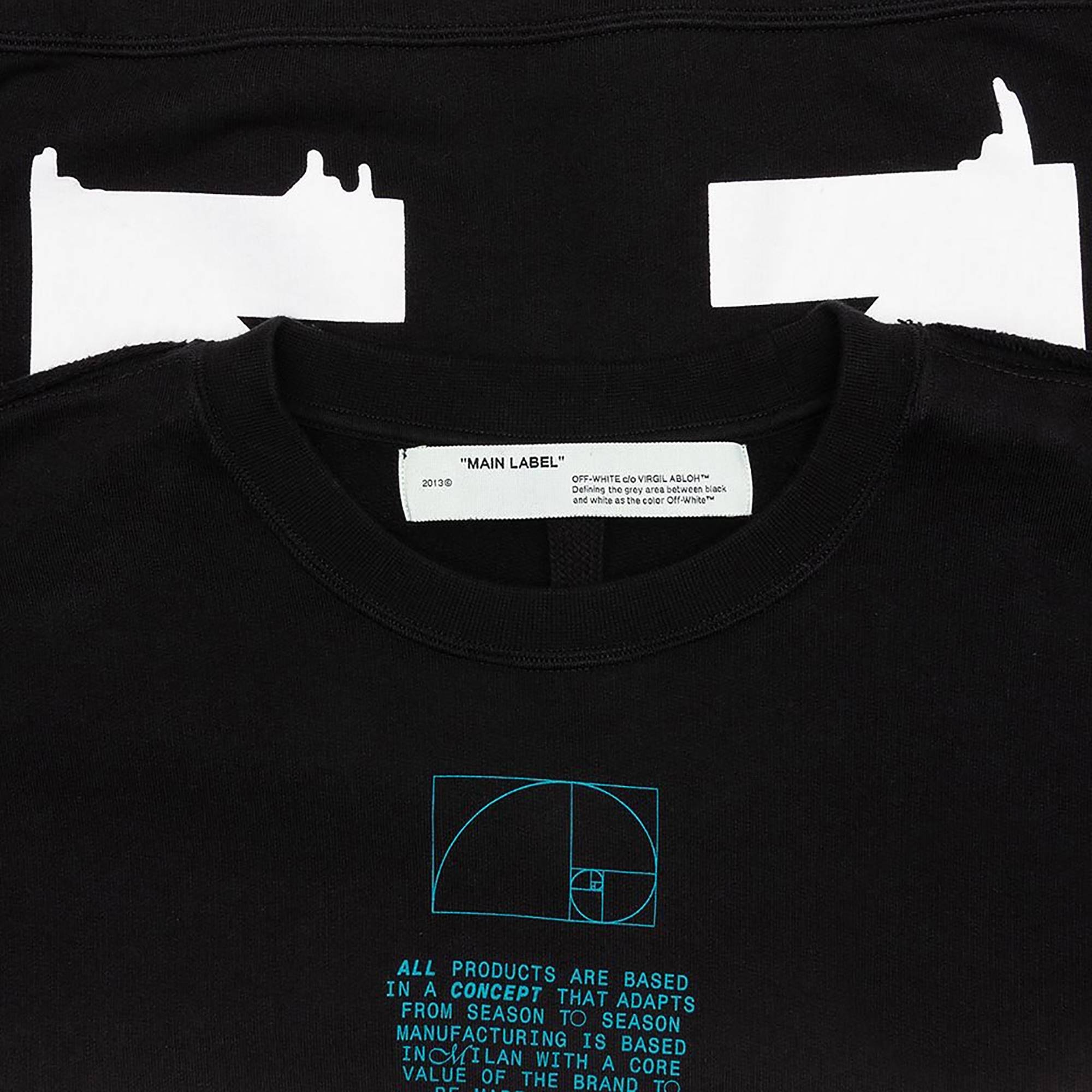 Off-White Dripping Arrows Incompiuto Crewneck 'Black/White' - 3