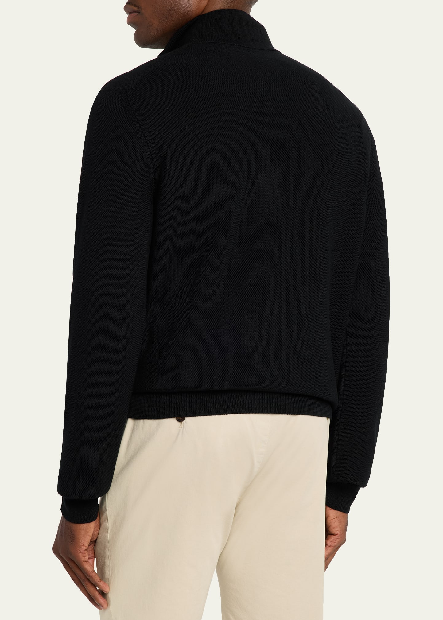 Men's Wool Knit Half-Zip Sweater - 3