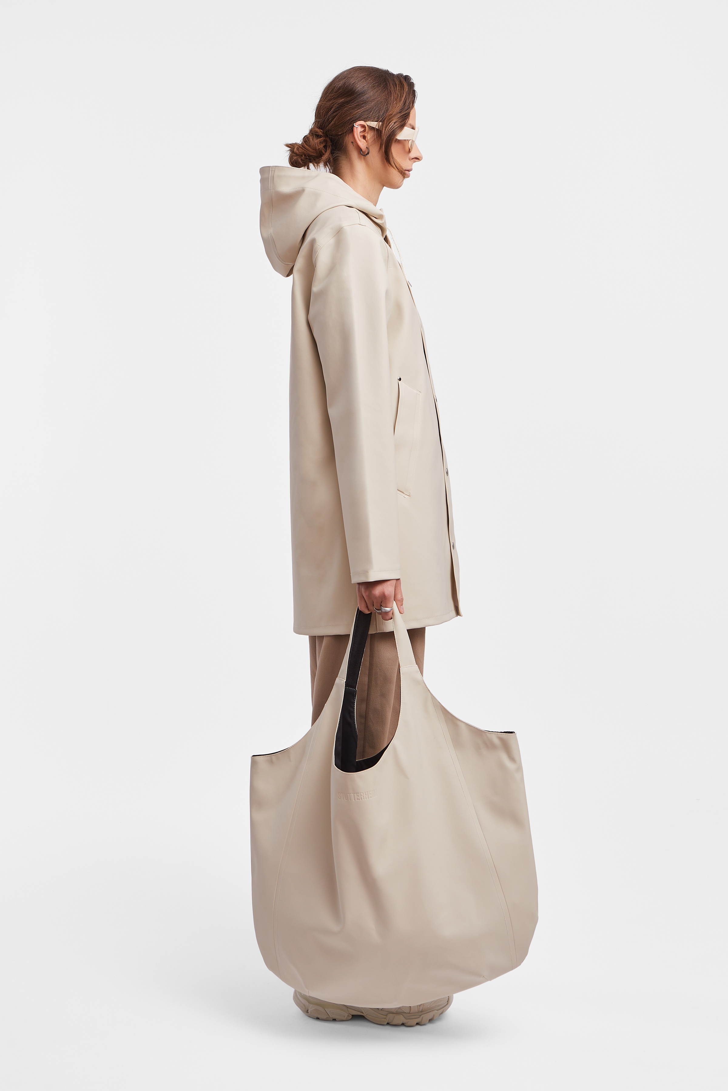 Stockholm Women Raincoat Oyster - 3