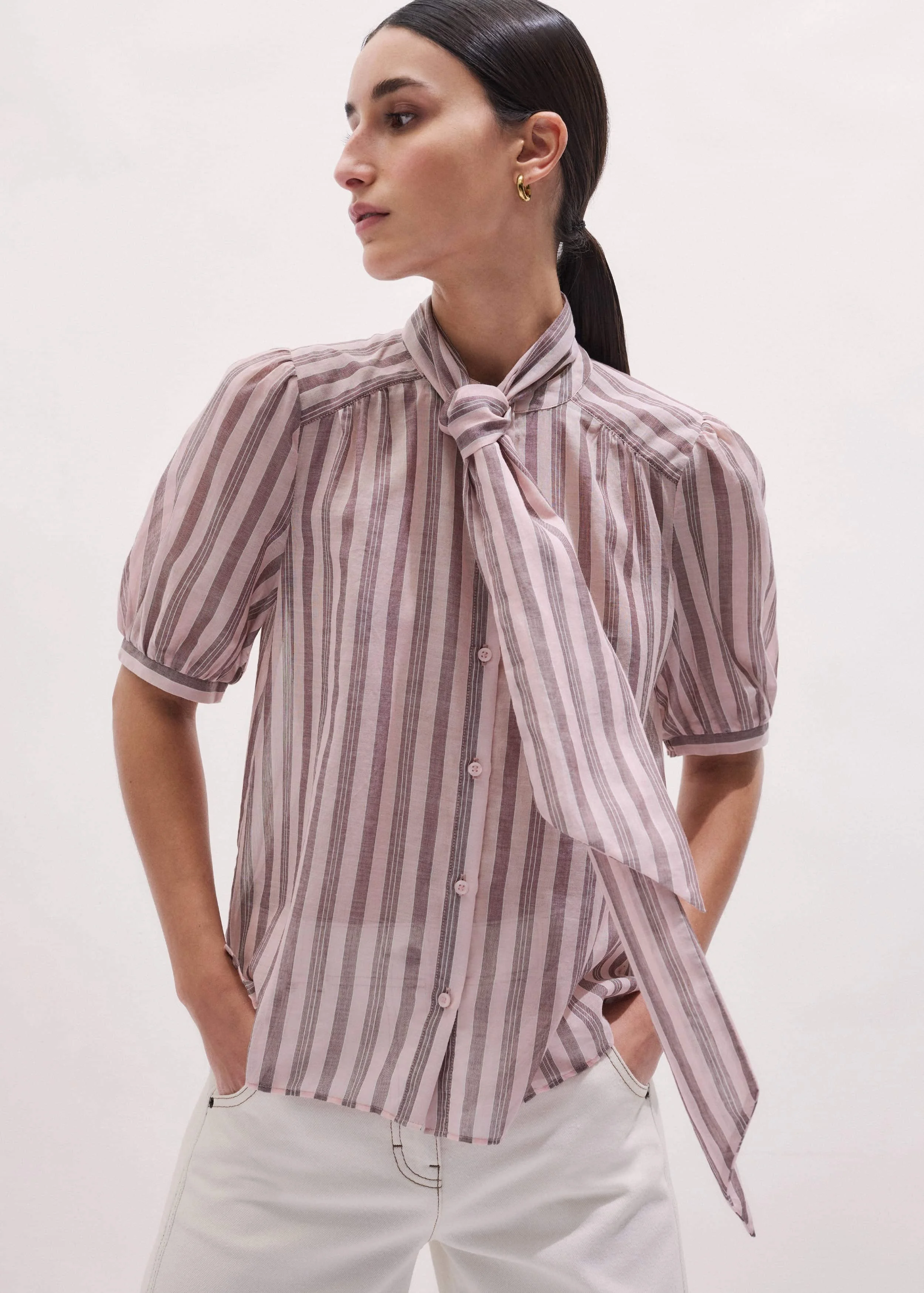 Soft Stripe Blouse - 1