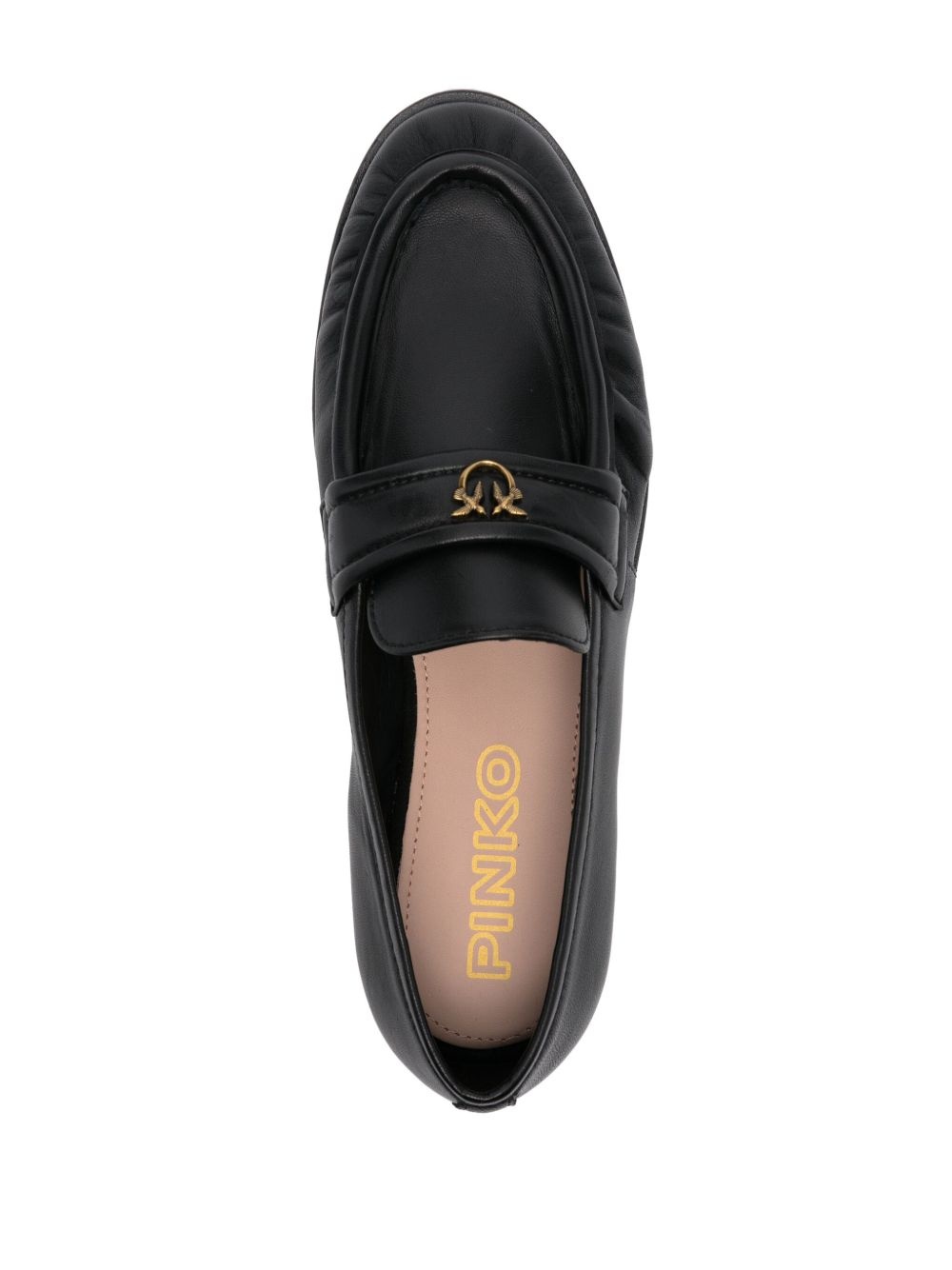 logo-plaque loafers - 4