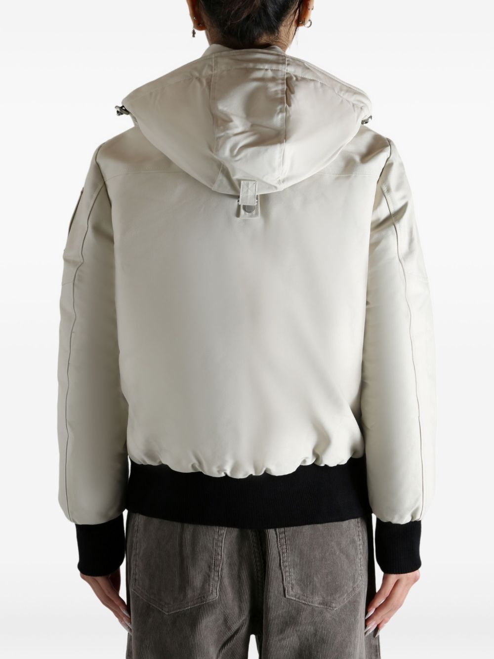 hooded pompom jacket - 4
