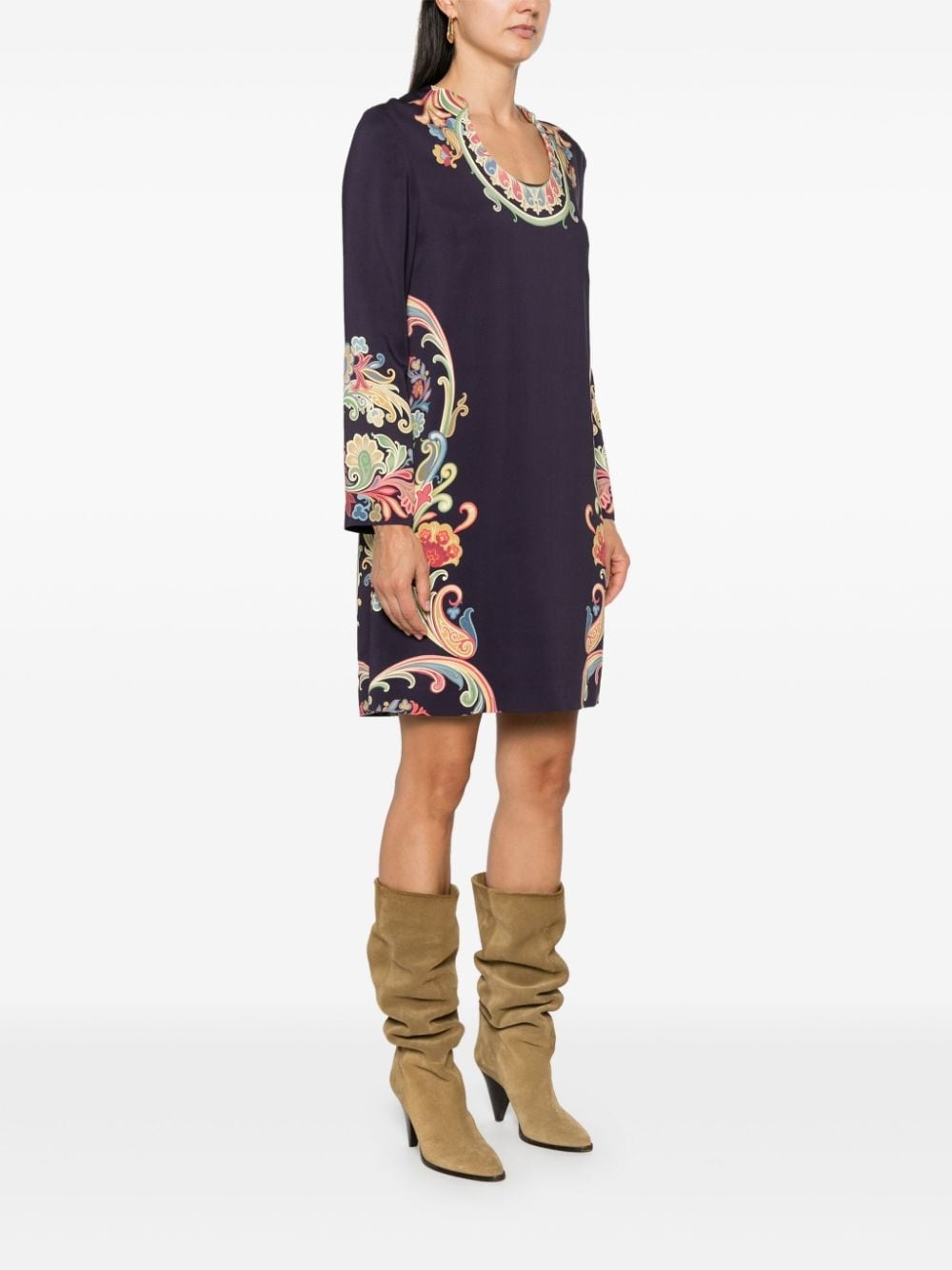 floral-print midi dress - 3