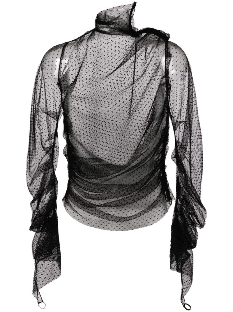 point-d'esprit tulle top 1