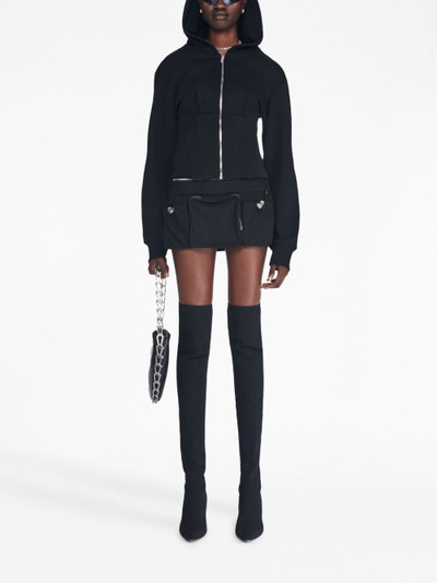Dion Lee layered corset-style hoodie outlook
