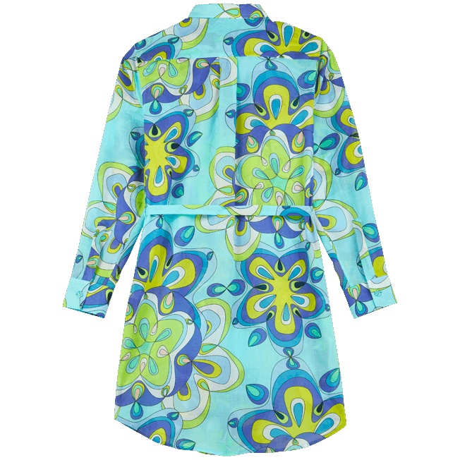 Women Cotton Shirt Dress Kaleidoscope - 2