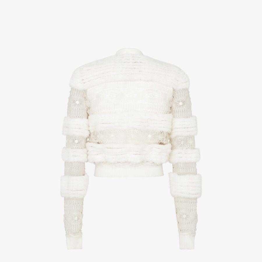 White mink cardigan - 2