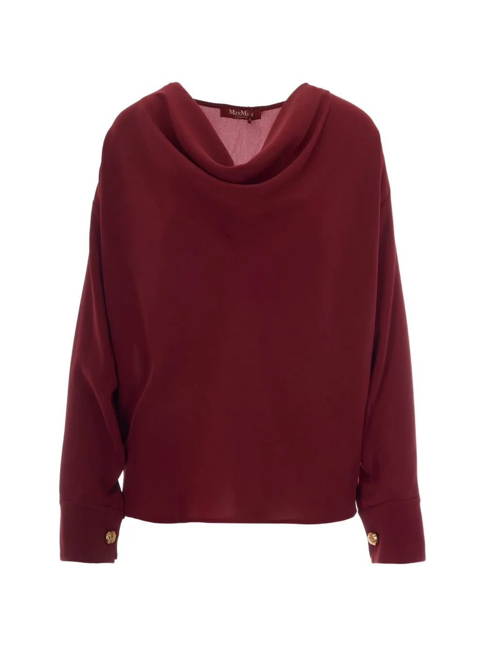 cowl-neck button-cuff blouse - 1