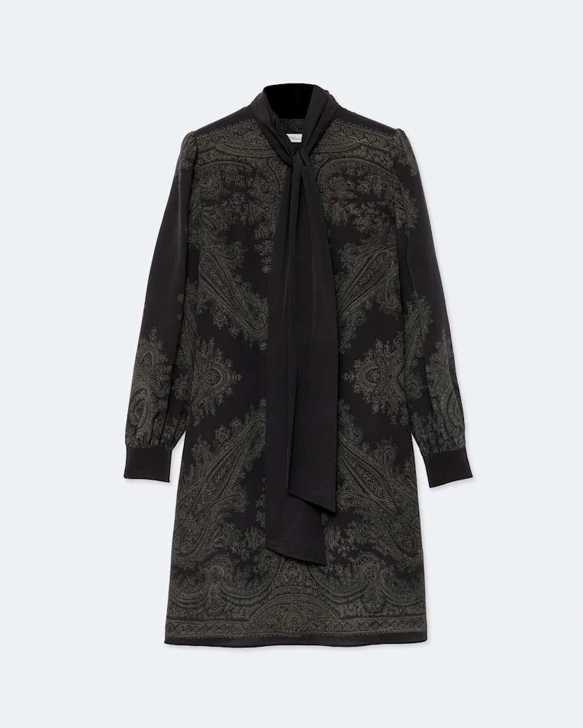 JAMIE PRINTED SILK DRESS - 1
