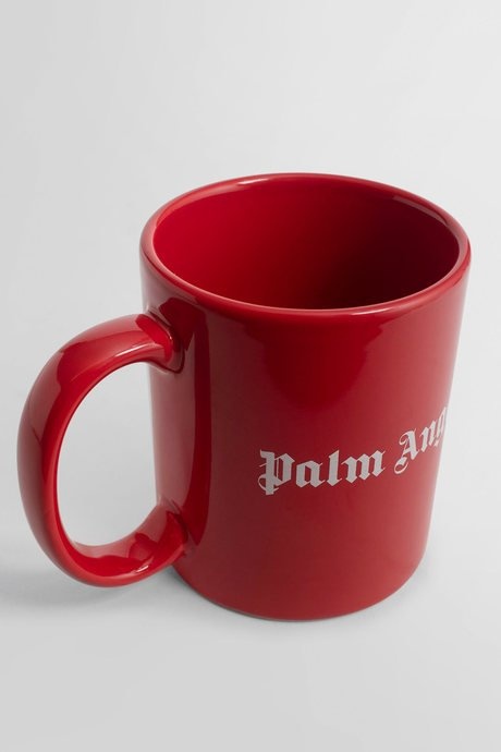 Palm angels men's red logo ceramic mug - 3