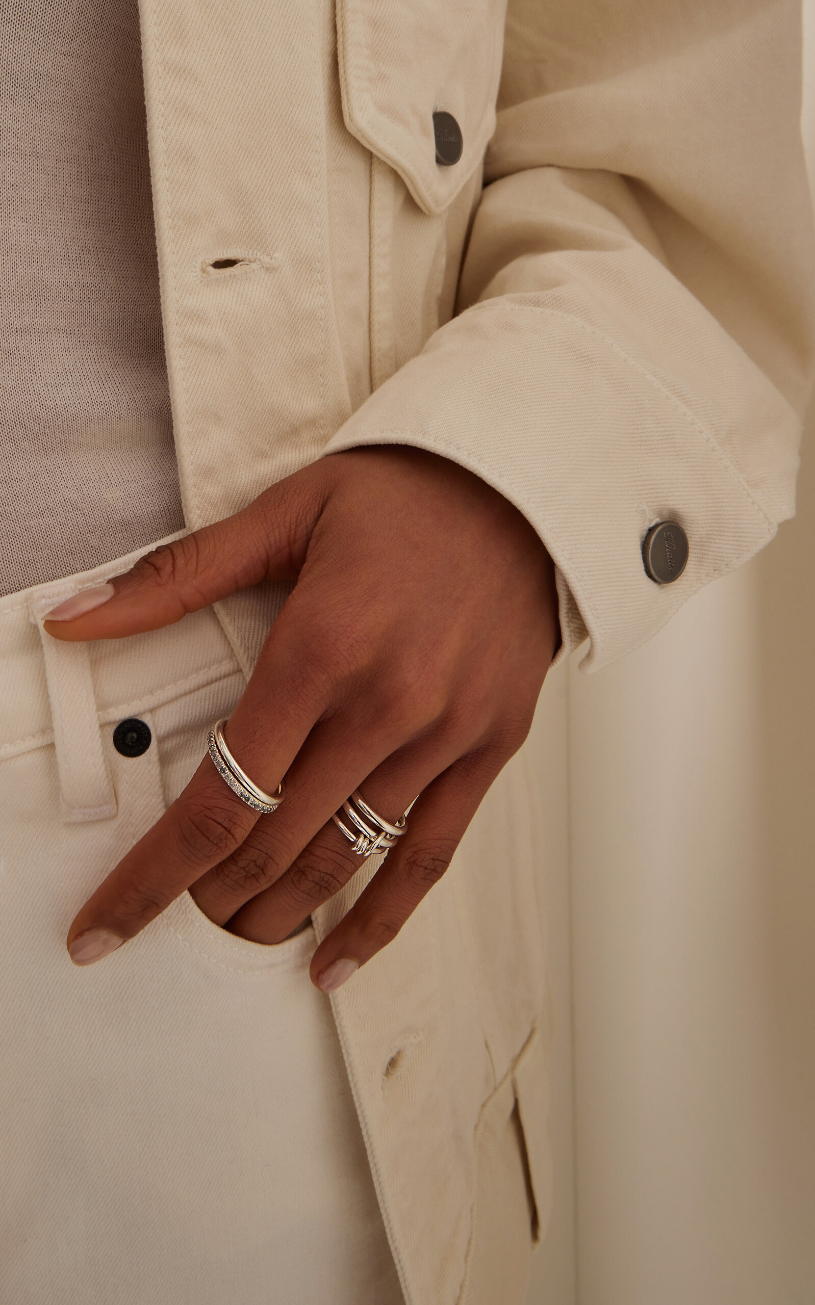 Raneth Sterling Silver Ring white - 2