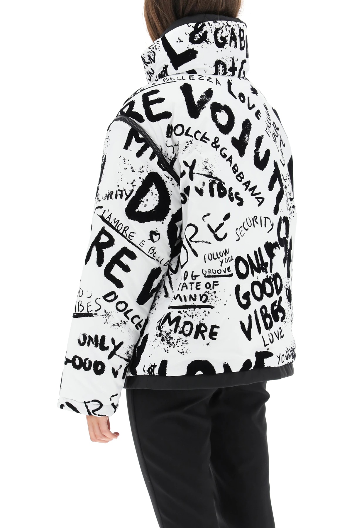 REVERSIBLE BOMBER JACKET WITH GRAFFITI LOGO - 4