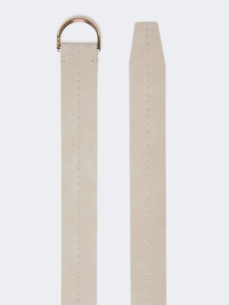 Max Mara Nubuck leather double-wrap belt - IVORY outlook