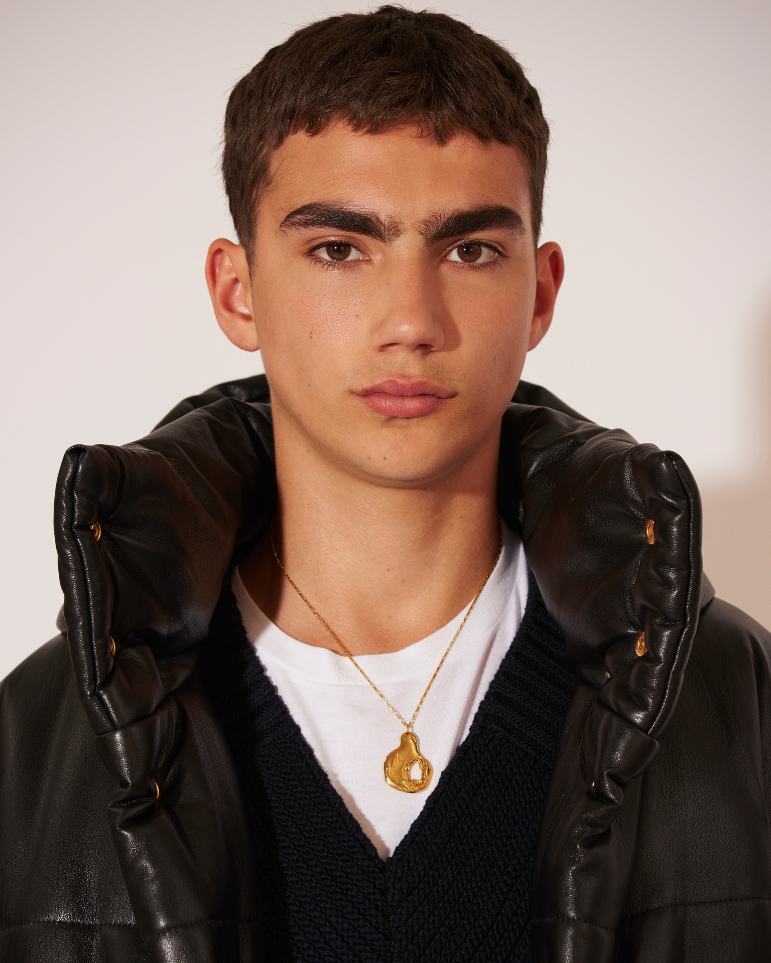 HIDE MENS - OKOBOR™ alt-leather hooded puffer - Black - 2