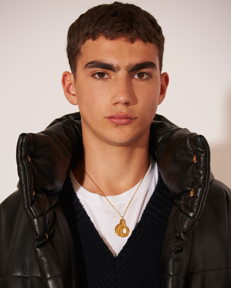 Nanushka HIDE MENS - OKOBOR™ alt-leather hooded puffer - Black outlook