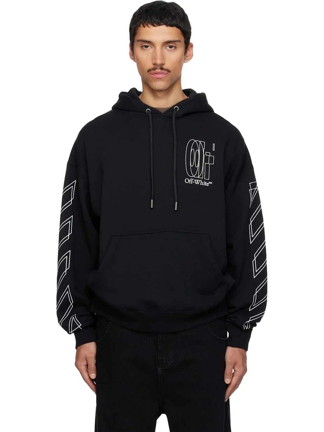 Black Big Double Arrow Skate Hoodie - 1