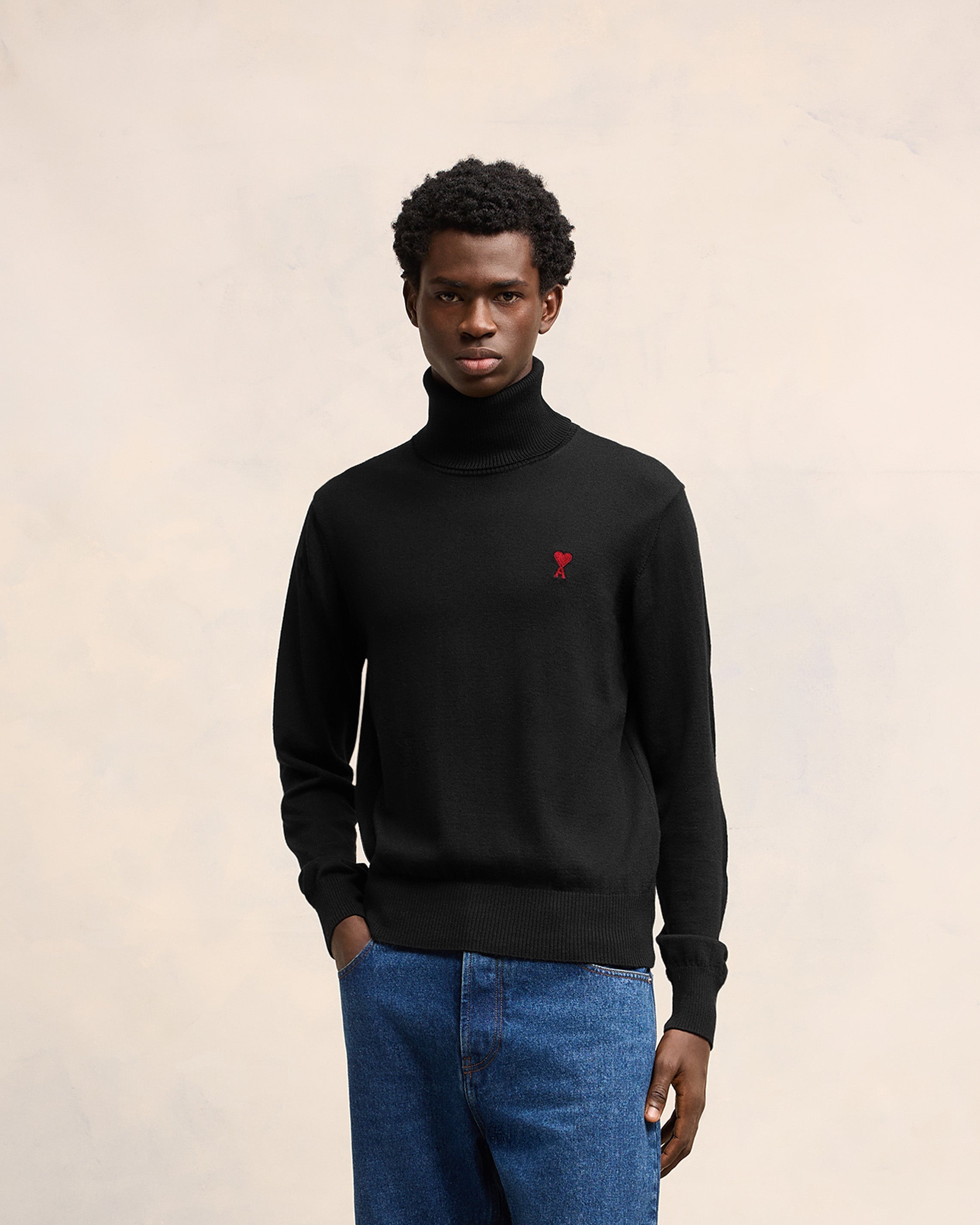 RED AMI DE COEUR TURTLE NECK SWEATER - 2