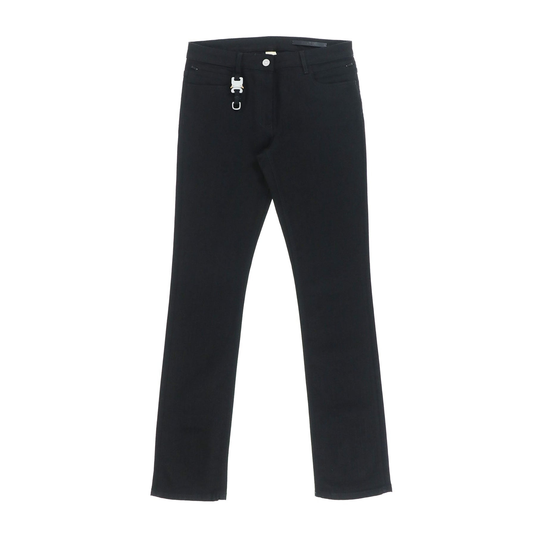 TRUE BLACK 6 POCKET JEAN WITH METAL BUCKLE / BLK - 1