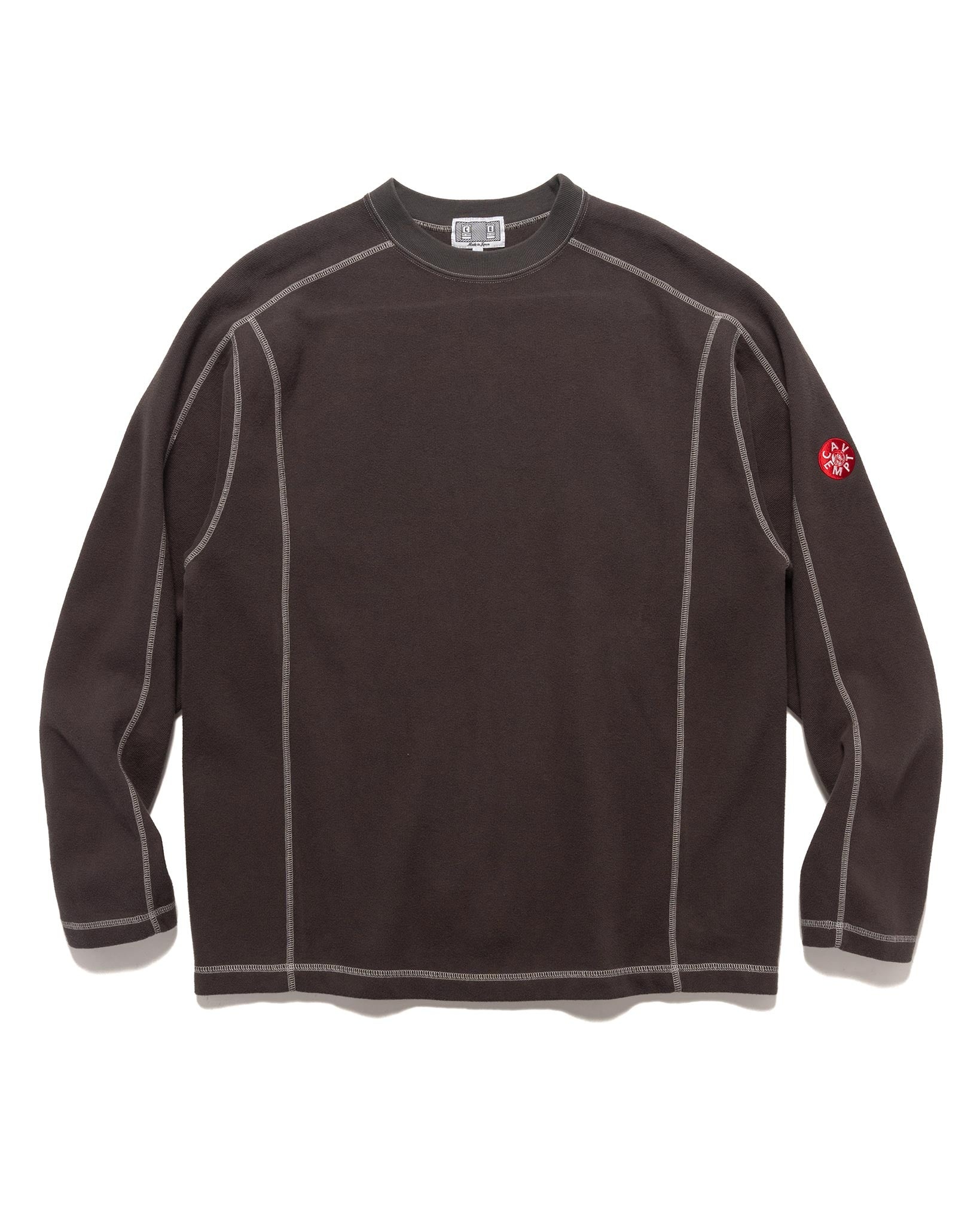 Cav Empt Crew Neck Dbl Knit Long Sleeve Charcoal | havenshop