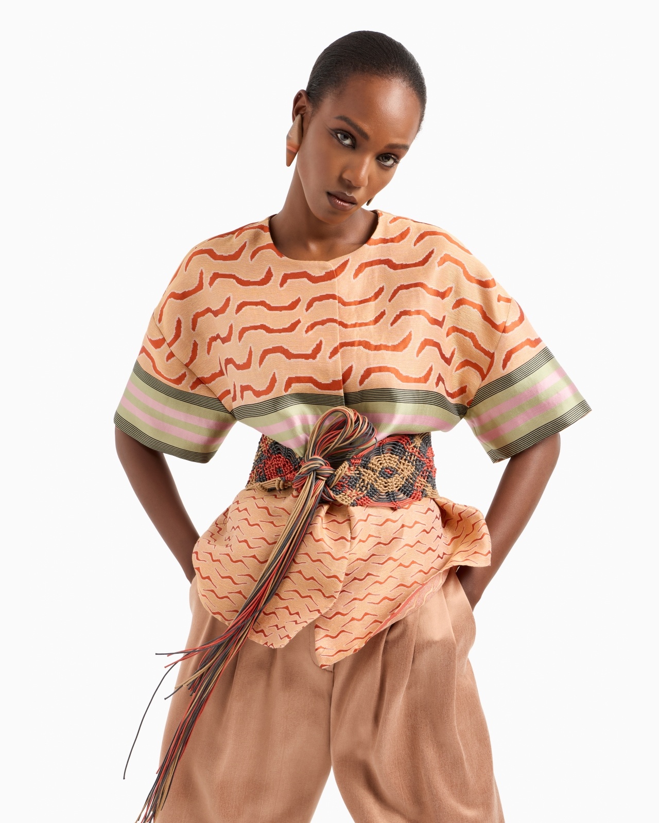 MULTICOLOURED MACRAMÉ COTTON BELT - 3