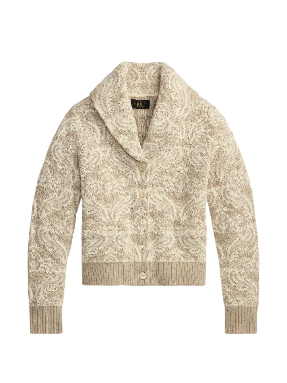 patterned button cardigan - 1