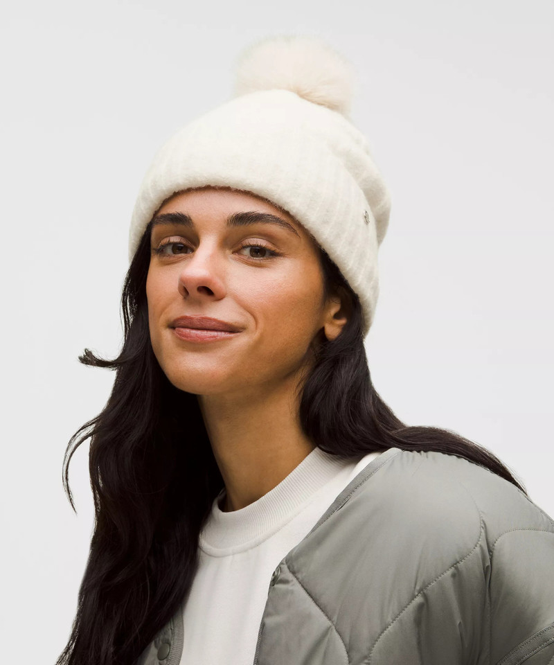 lululemon Alpaca Wool-Blend Cable-Knit Fleece-Lined Pom Beanie outlook