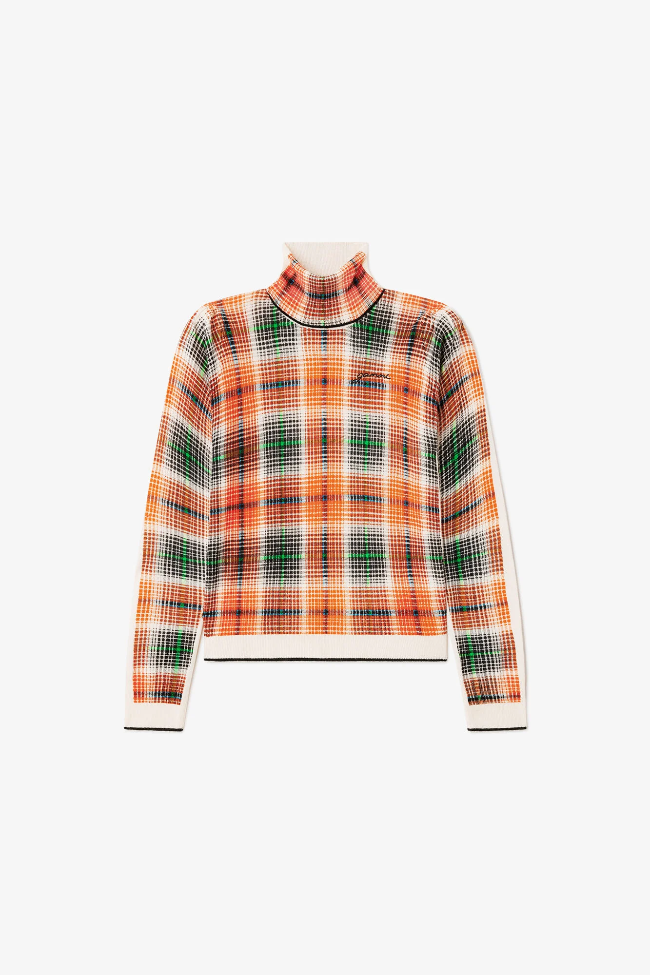 TURTLENECK IN CHECK MERINO - 1