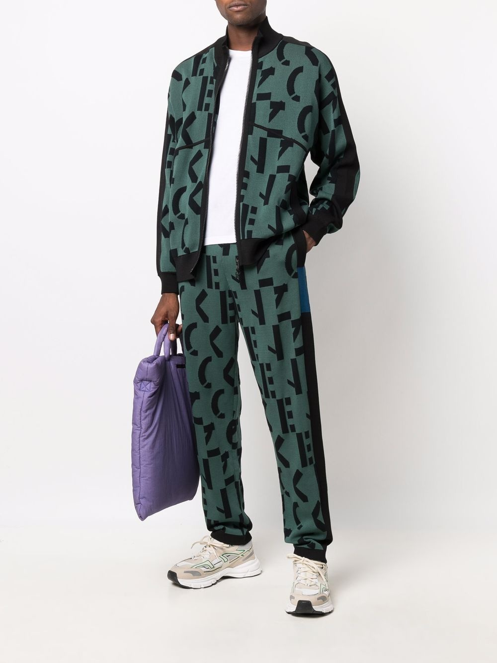 logo-knit straight-leg joggers - 2