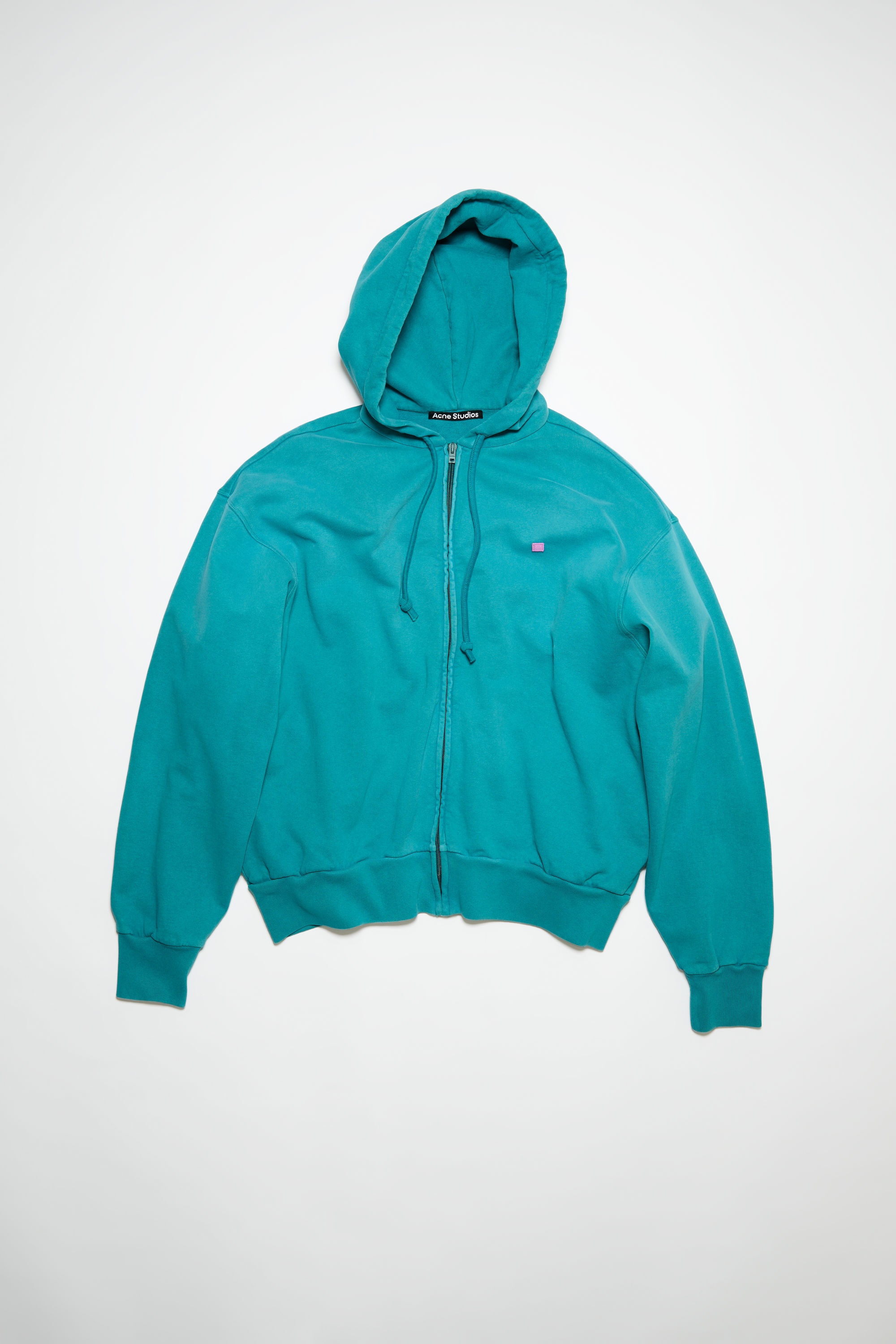 Hooded zippered sweatshirt - Relaxed fit - Sea green - 5