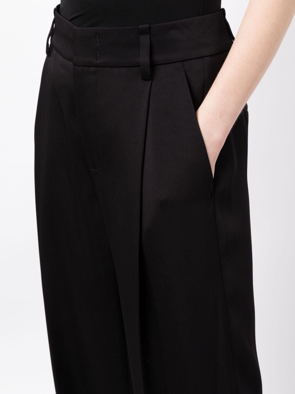 high-waist wide-leg trousers - 5