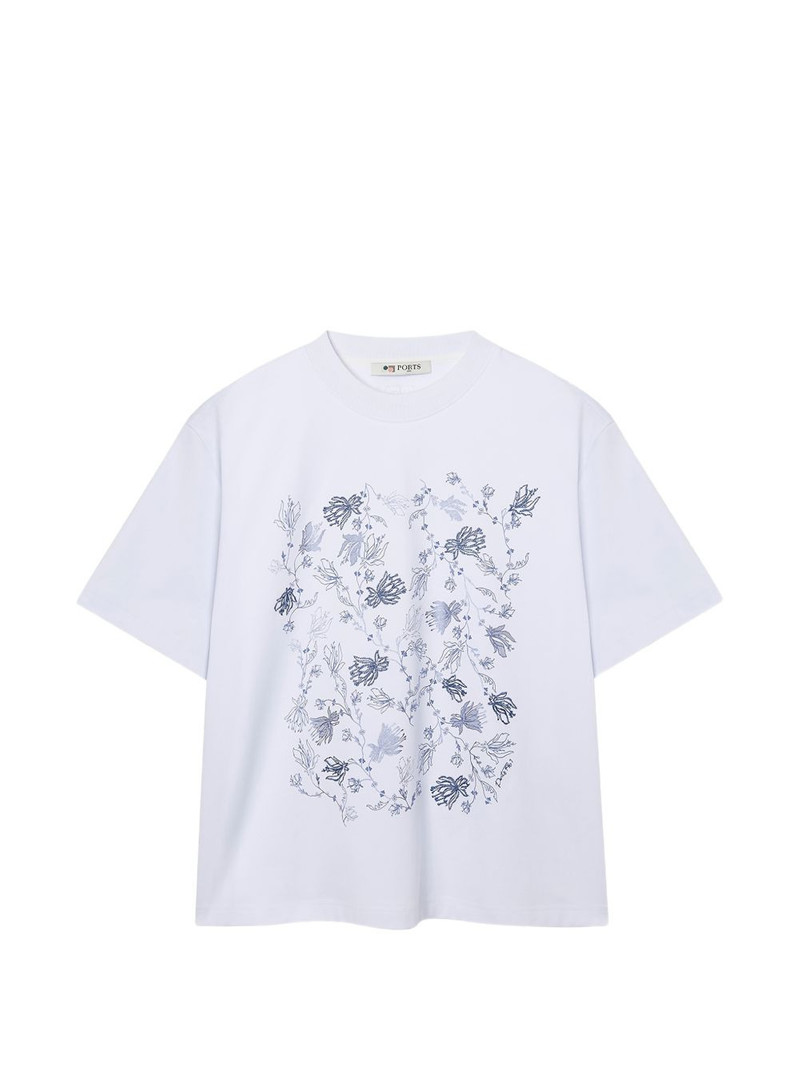 floral-print T-shirt 1