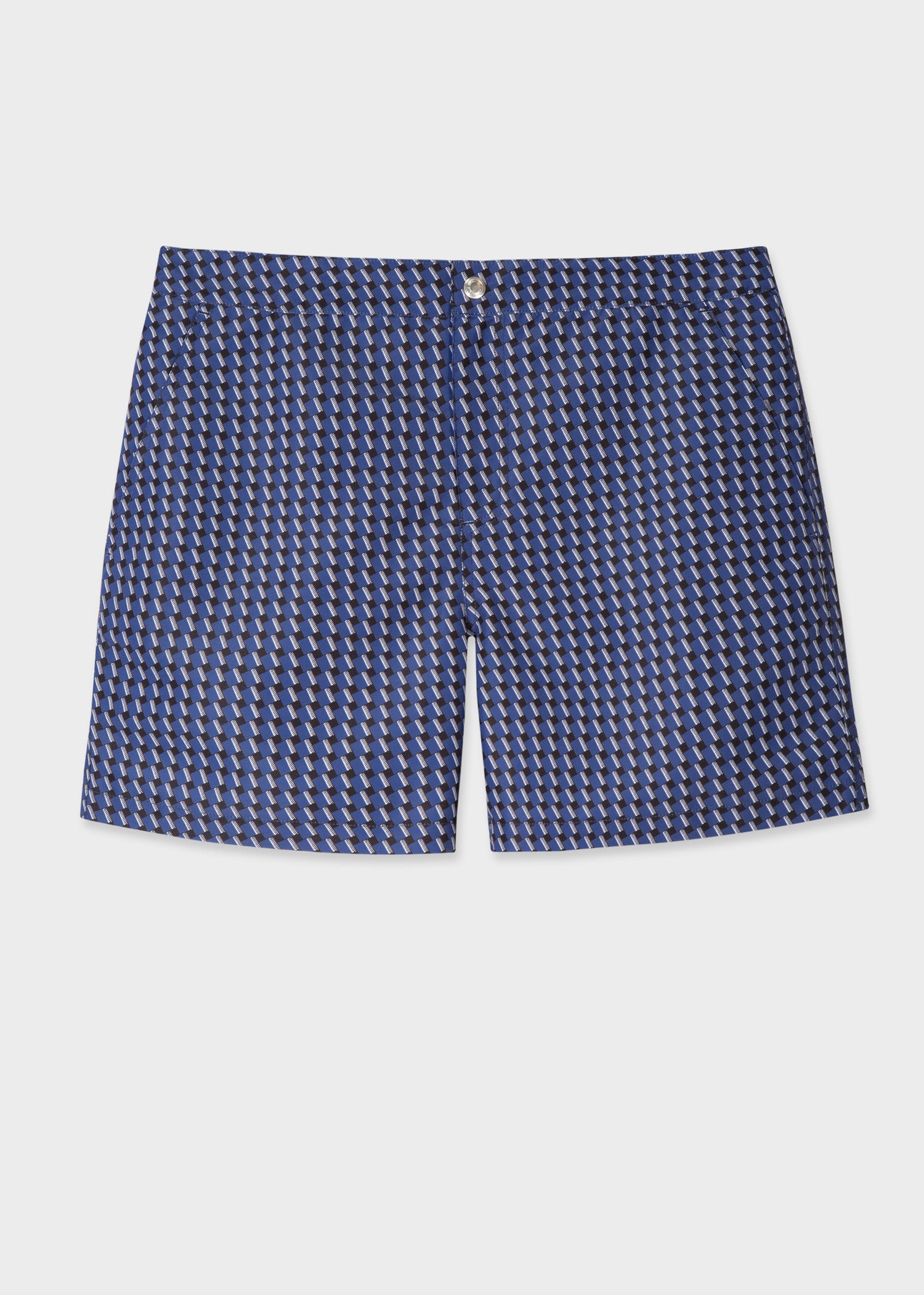 'Cube Geo' Print Swim Shorts - 1