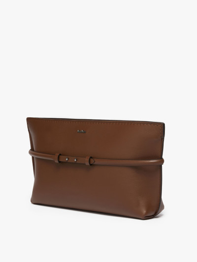 Max Mara Leather Archetipo clutch with wristband outlook