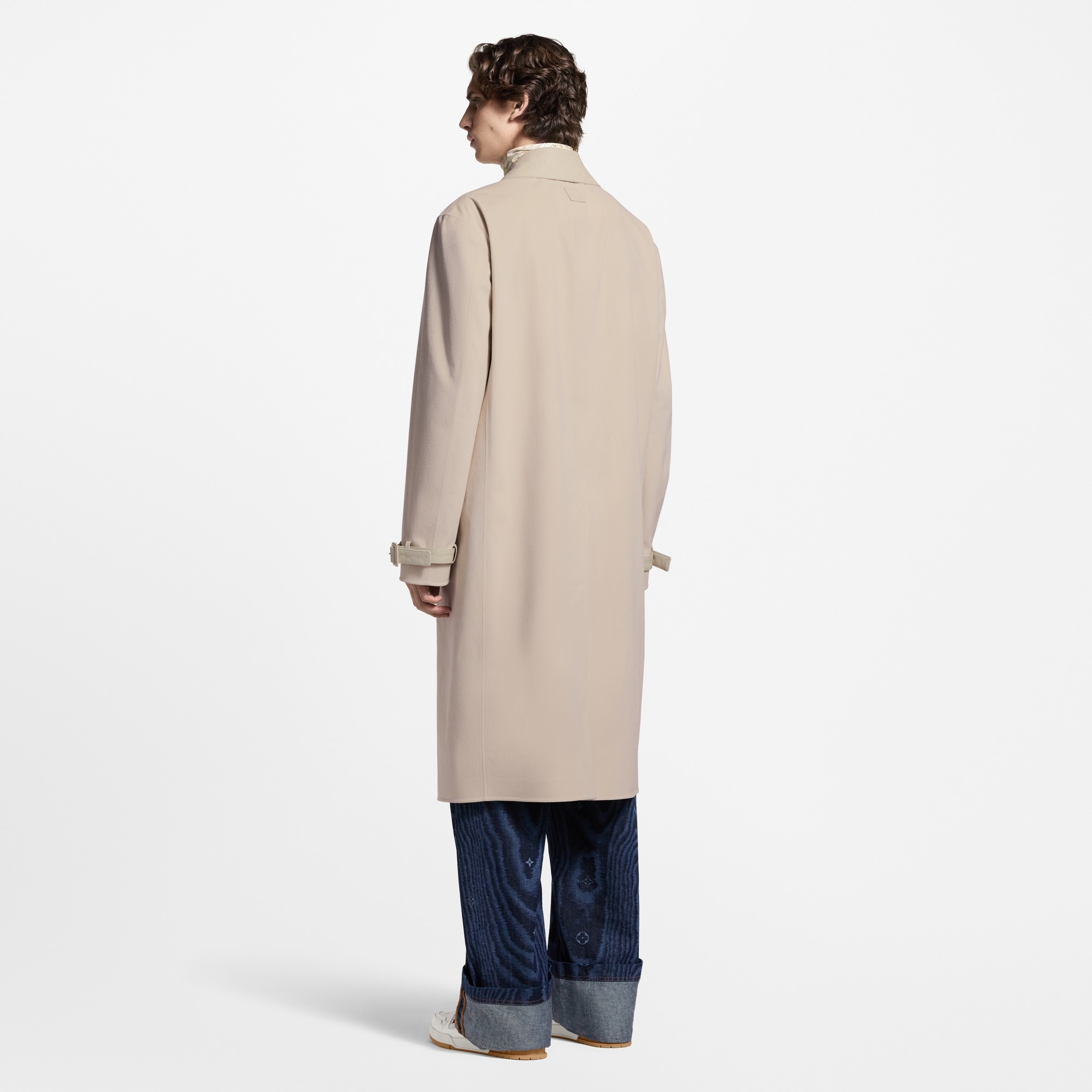 Technical Velvet Raincoat - 3