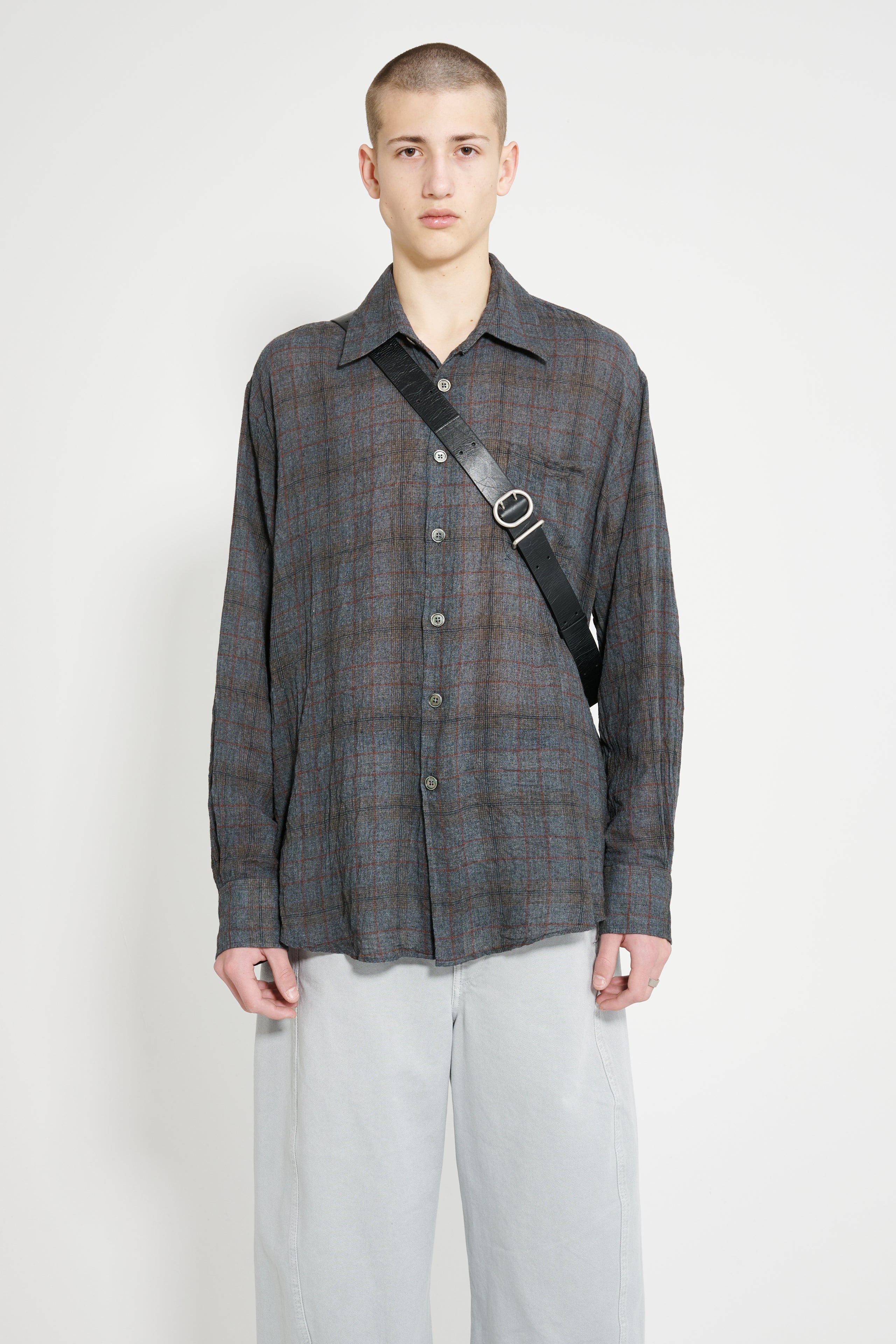 OUR LEGACY ABOVE SHIRT BAZAAR CHECK BREEZE WEAVE - 2