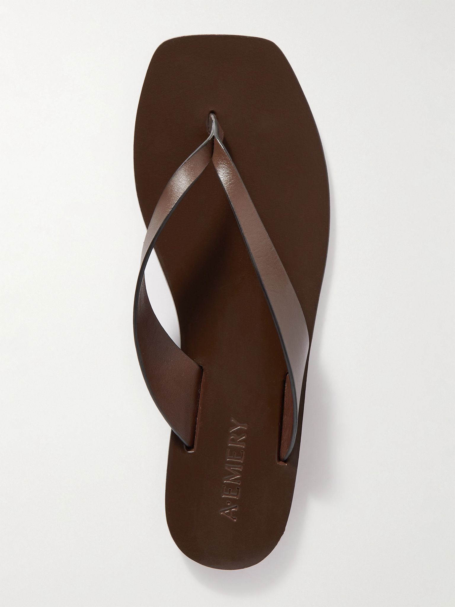 Kinto leather flip flops Brown - 5