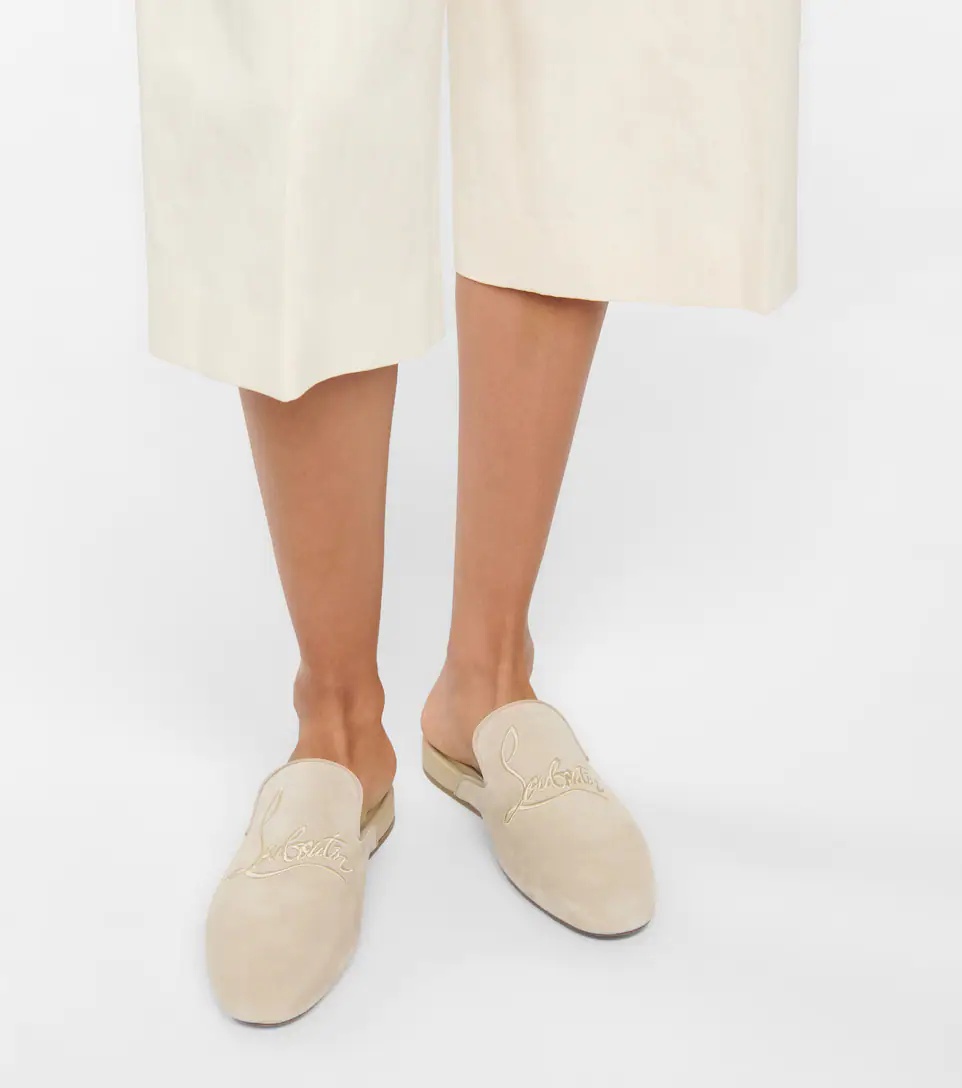 Navy Coolito Donna suede slippers - 4